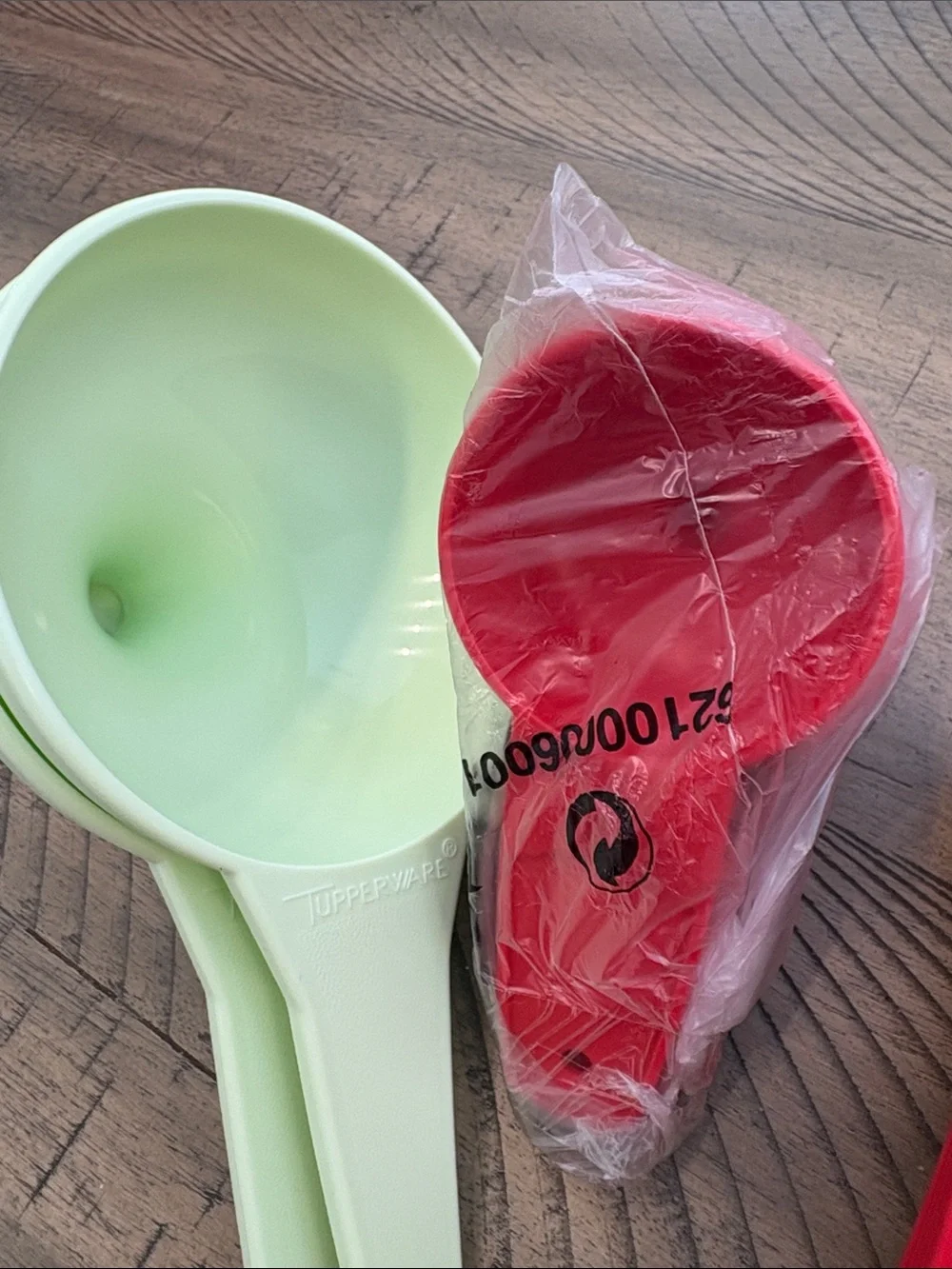 Tupperware Red and Light Green Measuring Spoon- Multipurpose Kitchen Tools 751